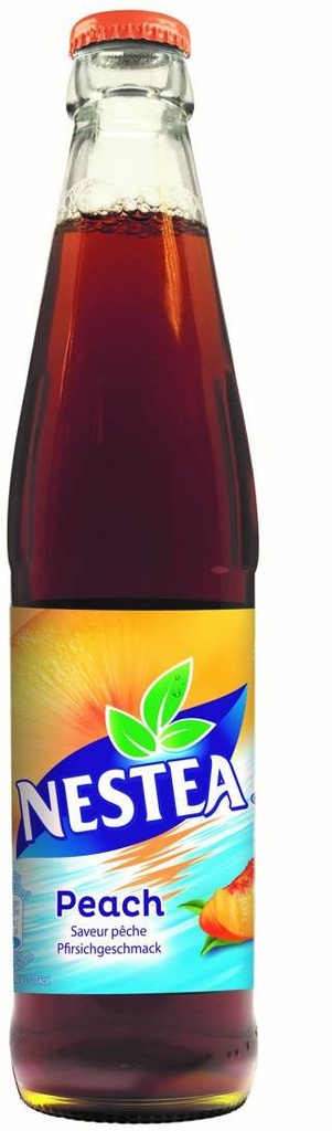 Nestea Thé noir Pêche Caisse 24 x 0,33 l Bouteille Verre réutilisable