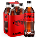 Coca-Cola Zero Tray 4 x 0,90 l Bouteille PET jetable