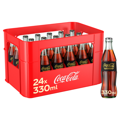 Coca-Cola Zero Sucre Zero Caféine 24 x 0,33 l Caisse 24 x 0,33 l Bouteille Verre réutilisable