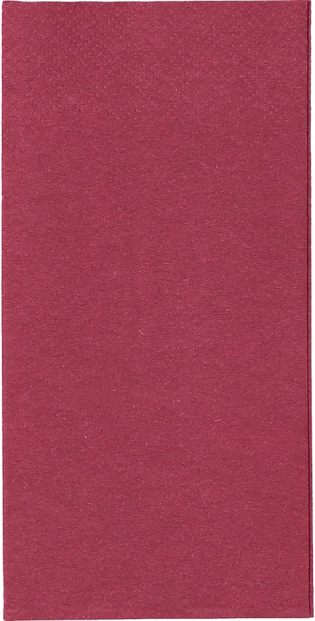 Serviettes Bordeaux 3 Couches plié 1/8 40 x 40 / 12 x 100=1200.piéces 