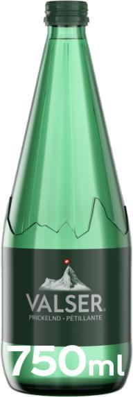 Valser Pétillante Caisse 12 x 0,75 l Bouteille Verre réutilisable