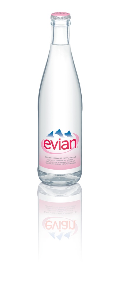 Evian Eau minérale Caisse 20 x 0,5 l Bouteille Verre réutilisable