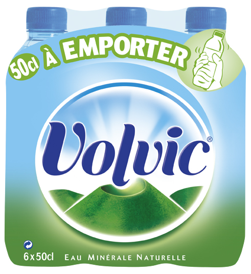 Volvic Nature Tray 4 x 6 x 0,5 l Bouteille PET jetable