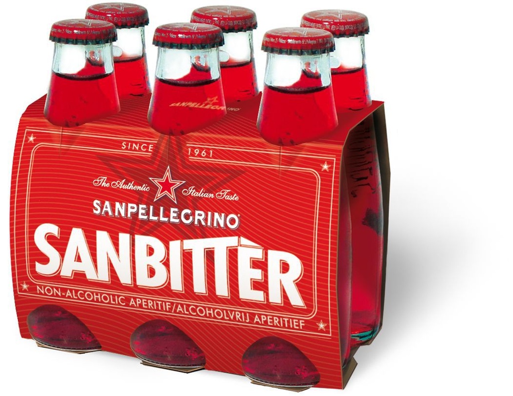 SanPellegrino Sanbittèr Dry Tray 10 x 4 x 0,1 l Bouteille Verre jetable