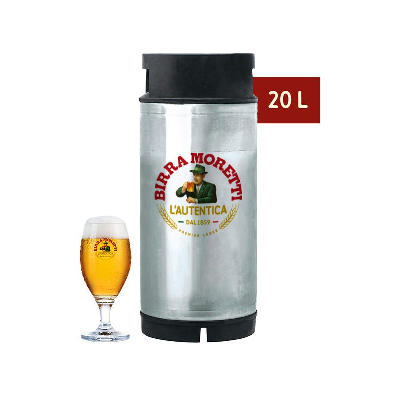 Birra Moretti Vol.Alc.4.6% Citerne Fût 20,0 l Alu réutilisable