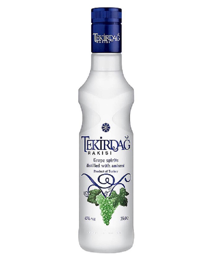 Tekirdag Raki Vol Alc 45% 12 x 0,35 l  Bouteille Verre jetable