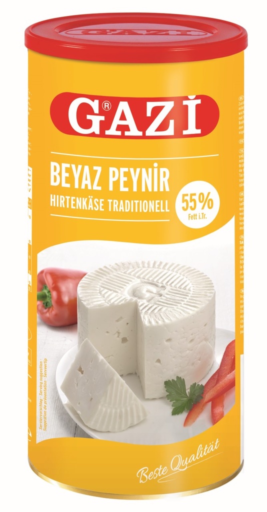 Gazi fromage feta 55% Matière gras 6 x 800.gr Boîte alu jetable