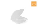 Menu box blanc laminer -Coquille-repas,3 compartiment 2x125=250.pièces