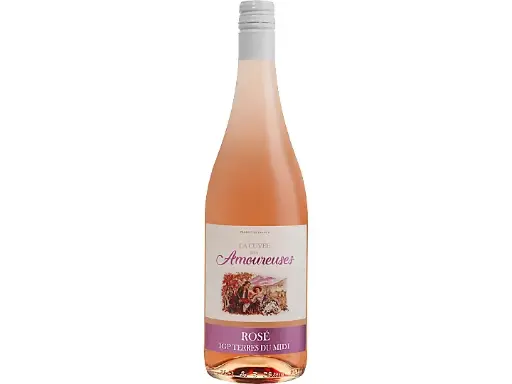 [40237] La Cuvée des  Amoureuses rosé IGP Terres du Midi  6 x 0,75 l Bouteille Verre jetable