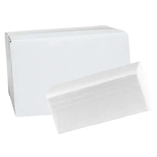 [70057] Essuie-main Blanc 2 couhe plié V 4000