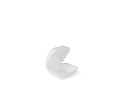 [70075] IP7 Hamburger Box Lunch Blanc 5 x 100 =500 pièces Dimensions (L×L×H)  125×135×70 mm
