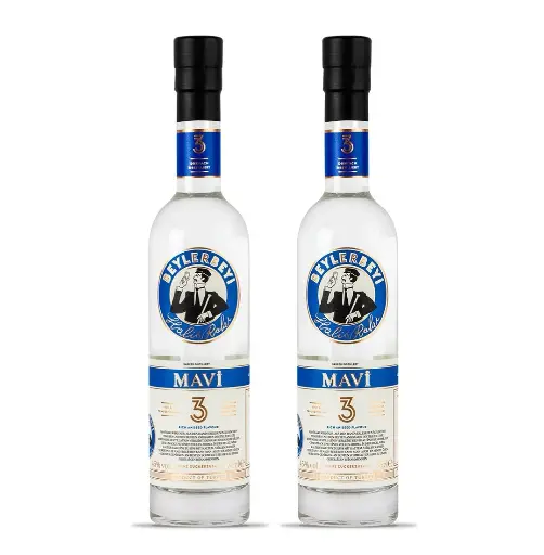 [50944] Beylerbeyi Mavi-Klasic Raki 45%Vol Alc. 12 x 0,35 l Bouteille Verre jetable