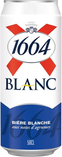 [31652] Kronenbourg 1664 Blanc Tray 4 x 6 x 0,5 l Cannette Alu jetable