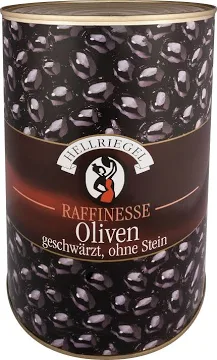 [60108] Olives Noir dénoyautées Vitalis Oliva 3 x 5kg. Boite alu jetable