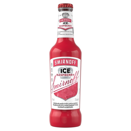 [50963] Smirnoff Ice Raspberry Alc.Vol.4%  4 x 6 x 0.275 l Bouteille Verre jetable