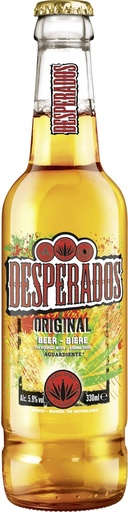 [31660] Desperados Original Bière Alc.5,9% Vol. Tray 4 x 6 x 0,33 l Bouteille Verre jetable 