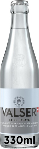 [10567] Valser Plate Caisse 24 x 0,33 l Bouteille Verre réutilisable