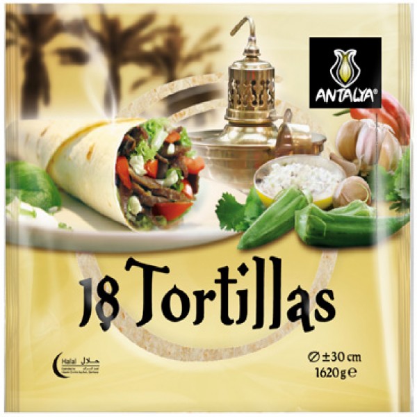 Tortillas Antalya Dürüm (30cm 90gr.)  6x18 =108 Pièces