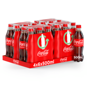 Coca-Cola Tray 4 x 6 x 0,5 l Bouteille PET jetable