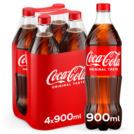 Coca-Cola Tray 4 x 0,90 l Bouteille PET jetable