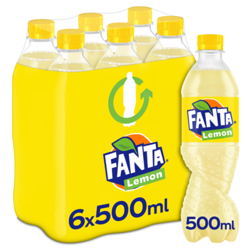 Fanta Lemon Tray 4 x 6 x 0,5 l Bouteille PET jetable