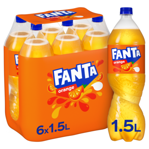 Fanta Orange Tray 6 x 1,5 l Bouteille PET jetable