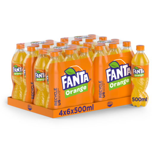 Fanta Orange Tray 4 x 6 x 0,5 l Bouteille PET jetable