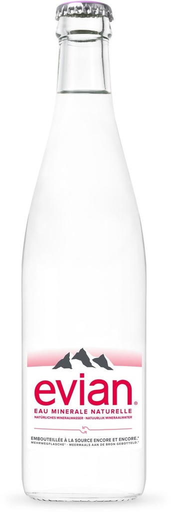 Evian Caisse 20 x 0,5 l Bouteille Verre réutilisable