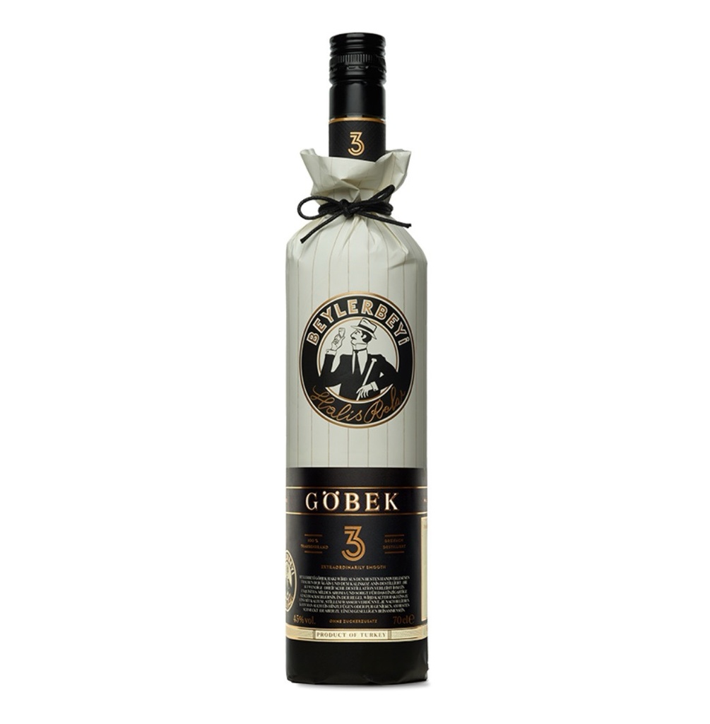 Beylerbeyi Gobek Raki Vol Alc 45% 12 x 0,70 l  Bouteille Verre jetable