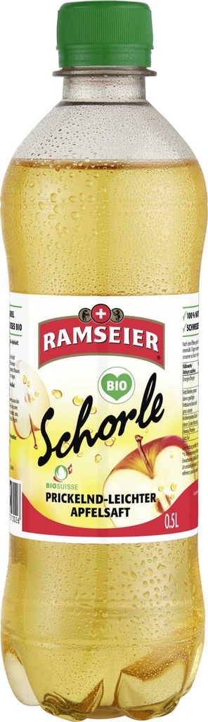 Ramseier Apfelschorle Bio Carton 4 x 6 x 0.5 l Bouteille PET jetable