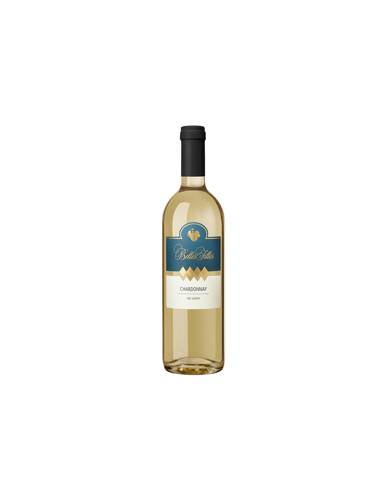 Belles Filles Chardonnay de Genève AOC Vin Blanc 6 x 0,75 l Bouteille Verre jetable