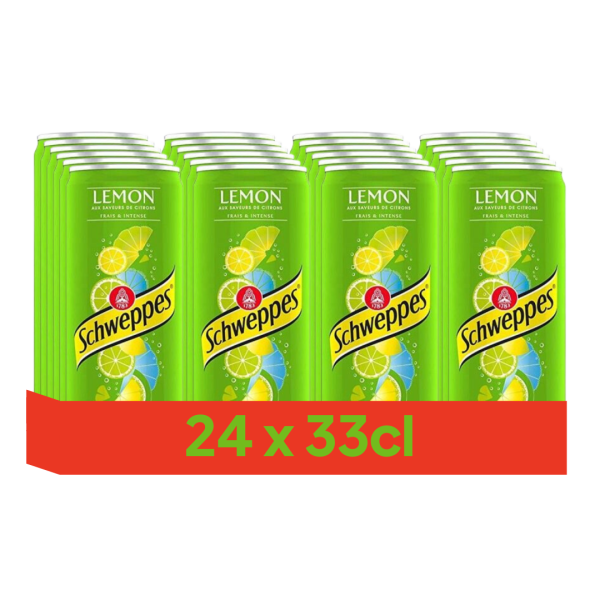 Schweppes Lemon Tray 24 x 0,33 l Cannette Alu jetable
