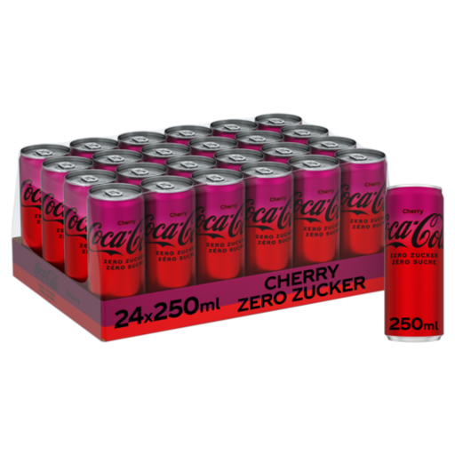 Coca-Cola Cherry Tray 24 x 0,25 l Cannette Alu jetable