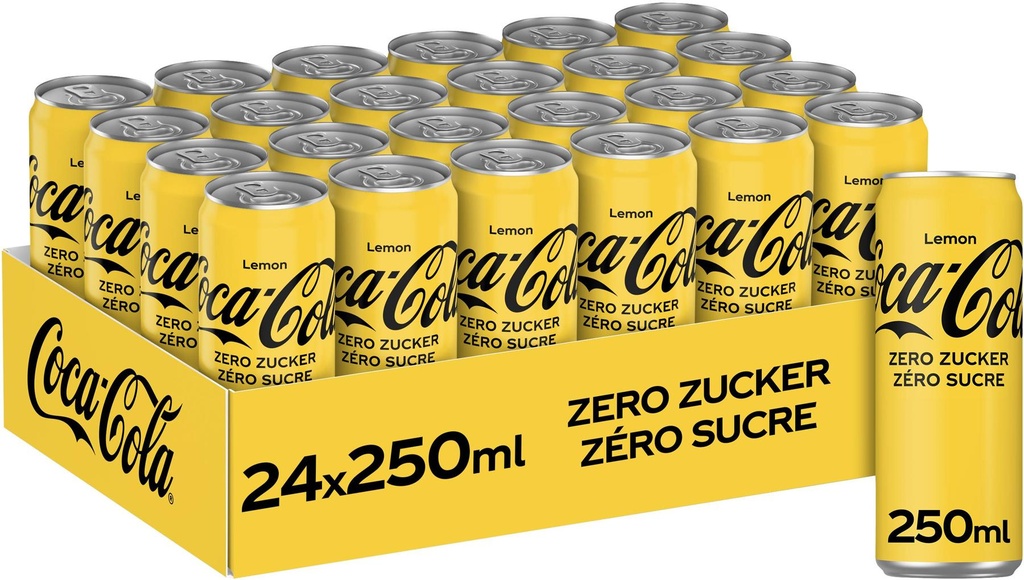 Coca-Cola Zero Lemon Tray 24 x 0,25 l Cannette Alu jetable