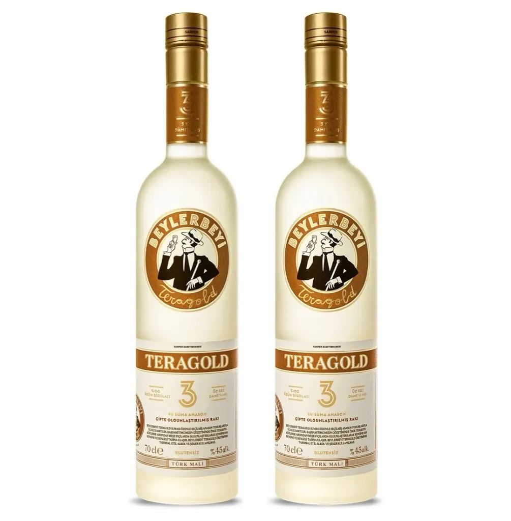 Beylerbeyi Teragold Altin Seri Raki Vol Alc 45% 6 x 0,70 l  Bouteille Verre jetable