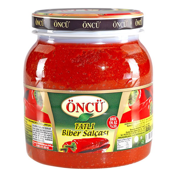 Oncu  Tatli Biber Salcasi   ( pâte de poivre doux ) 6 x 1650gr. Bouteille Pet jetable