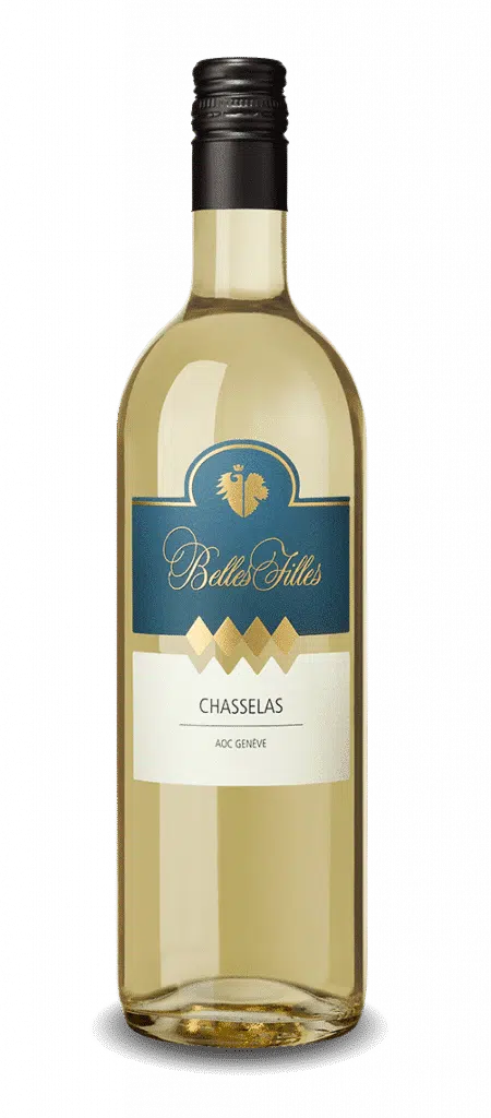 Belles Filles Chasselas de Genève AOC Vin Blanc 6 x 0,75 l Bouteille Verre jetable