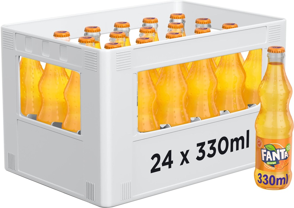 Fanta Orange Caisse 24 x 0,33 l Bouteille Verre réutilisable