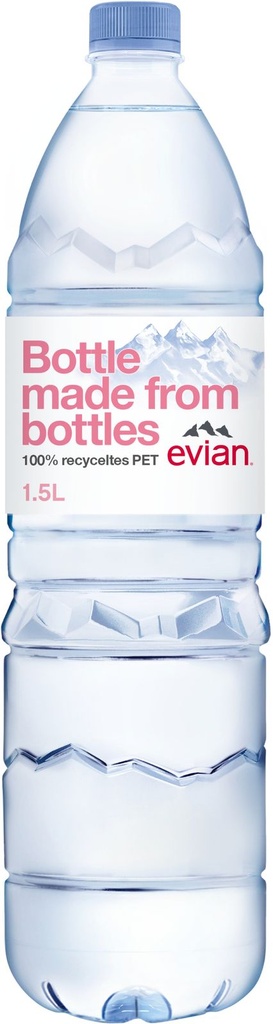 Evian Tray 6 x 1,5 l Bouteille PET jetable