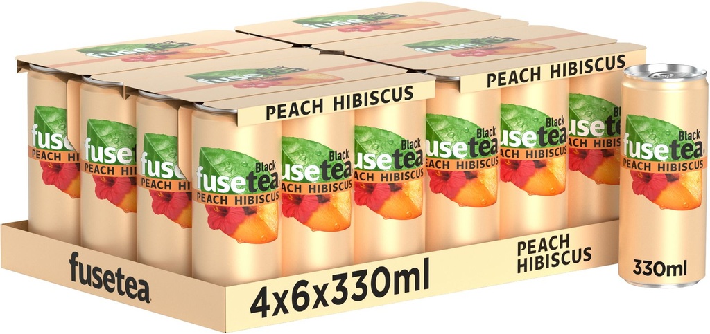 Fusetea Peach Hibiscus Tray 4 x 6 x 0,33 l Cannette Alu jetable