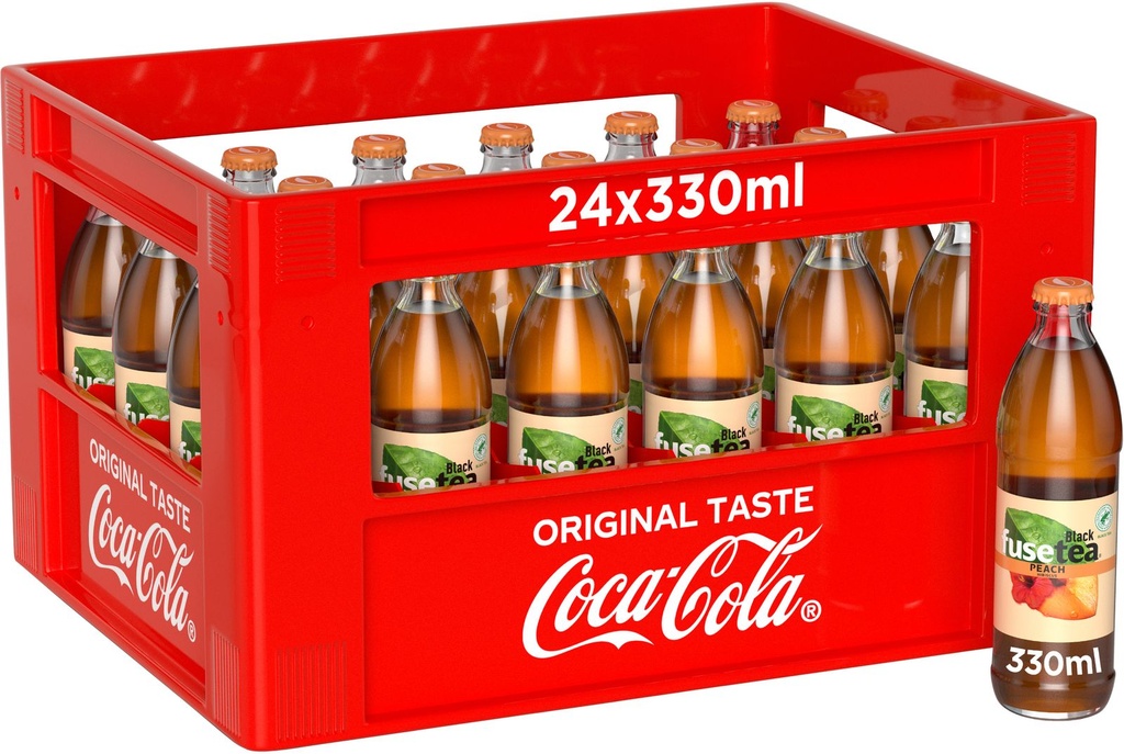 Fusetea Peach Hibiscus Caisse 24 x 0,33 l Bouteille Verre réutilisable