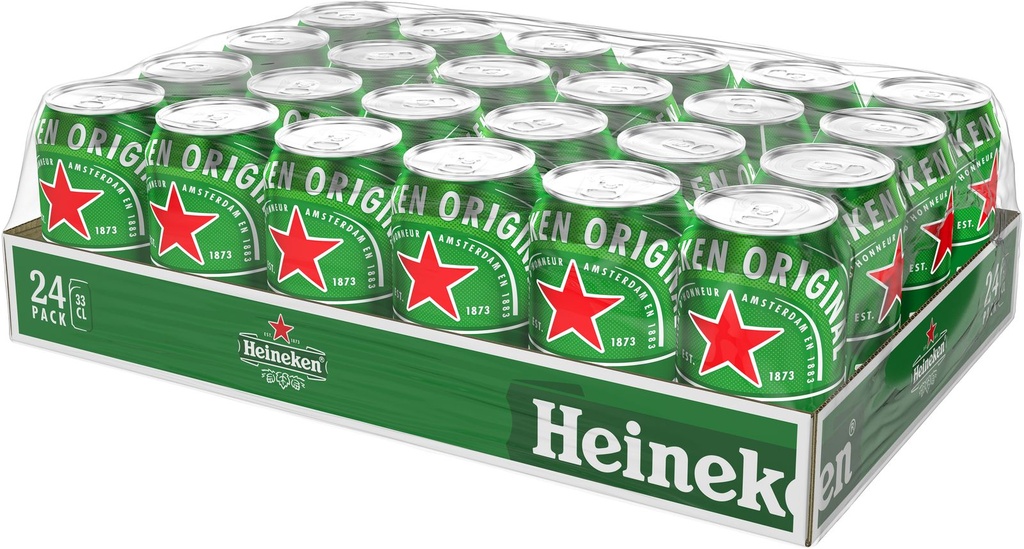 Heineken Tray 24 x 0,33 l Cannette Alu jetable