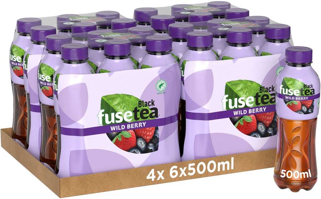 Fusetea Wildberry Tray 4 x 6 x 0,5 l Bouteille PET jetable