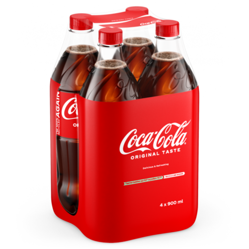 Coca-Cola Tray 4 x 0,90 l Bouteille PET jetable