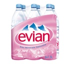 Evian Tray 6 x 1,5 l Bouteille PET jetable