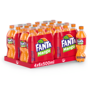 Fanta Mango Tray 4 x 6 x 0,5 l Bouteille PET jetable