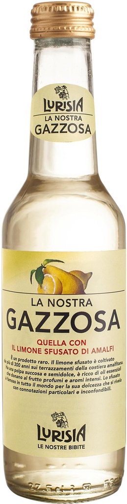 Lurisia La Nostra Gazzosa Tray 4 x 0,275 l Bouteille Verre jetable