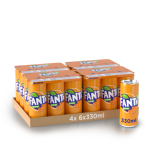 Fanta Orange Tray 4 x 6 x 0,33 l Cannette Alu jetable
