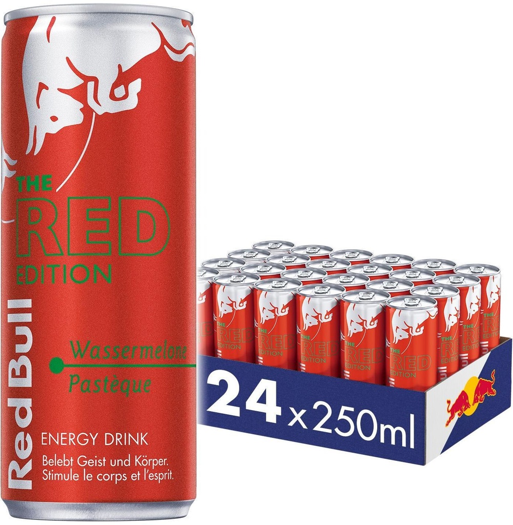 Red Bull The Red Edition - Pastèque Tray 24 x 0.25 l Canette Alu jetable