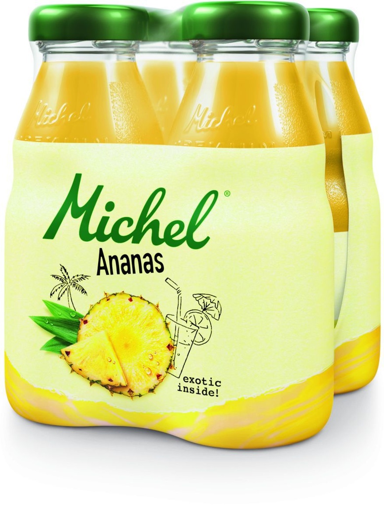 Michel Ananas Tray 6 x 4 x 0,2 l Bouteille Verre jetable